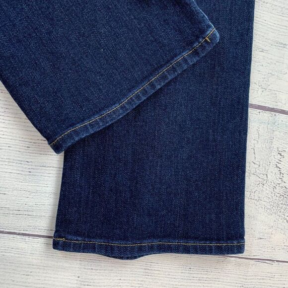 Lands' End Jeans sz 2 Petite Bootcut Dark Wash 25.5" Inseam Short - Picture 7 of 12